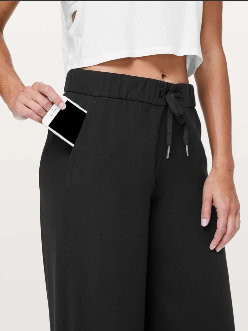 lululemon athletica Black Wide-Leg Drawstring Pants